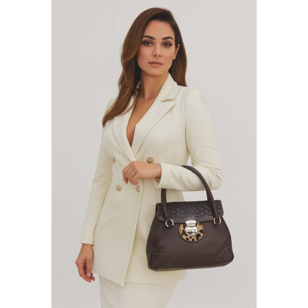 Puntotres Leather Shoulder BAG Satchel HANDBAG PURSE HANDBAG WOMEN'S WOMAN'S